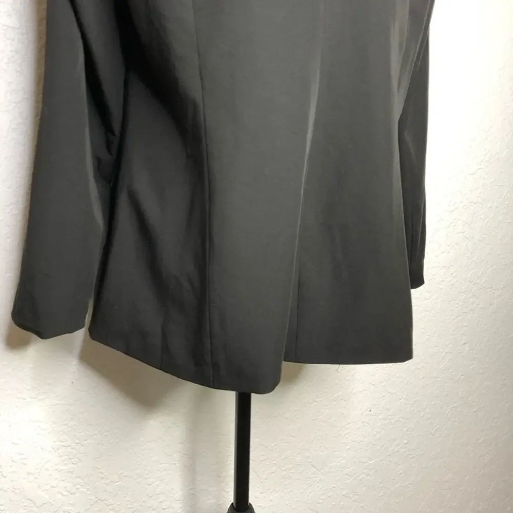 Torrid black faux leather trim open front blazer jacket size 1 or 1X NWT